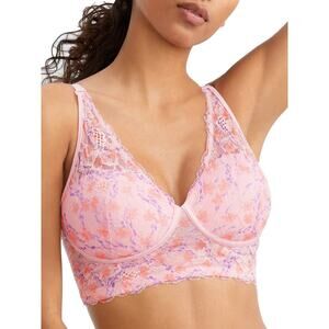 Maidenform Women's Pure Comfort Wire-Free Halter Bralette Daisy Flourish 36C